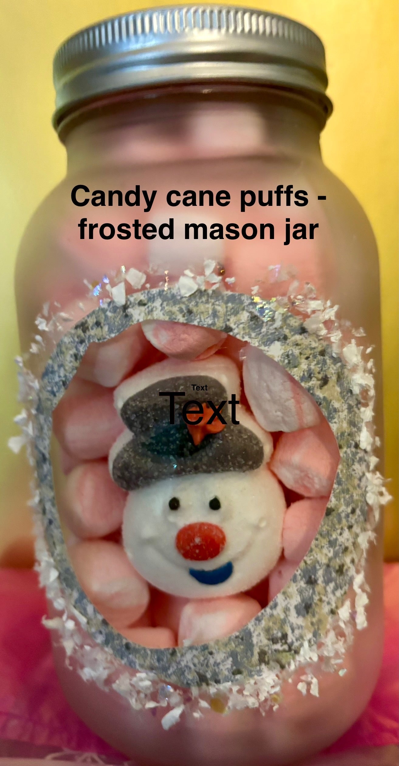 Candy Cane Puffs - vacuum sealed mason jar 2 years+ storage capability (Christmas)